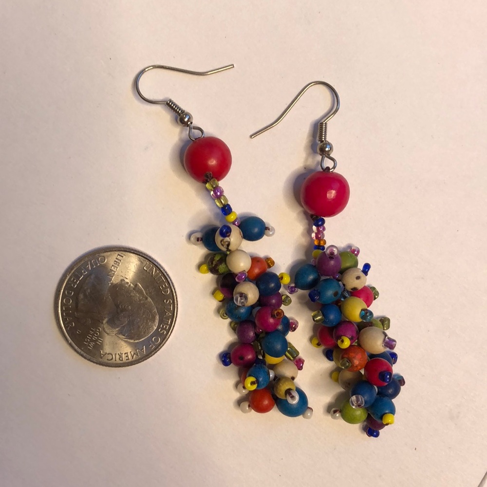 Multicolored beaded earrings